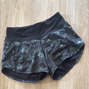 Lululemon Floral Black Foil Women's Shorts 2